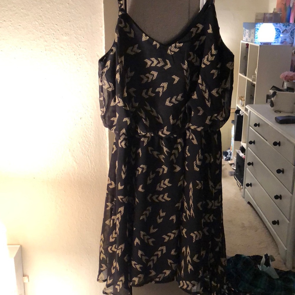 Black chevron dress